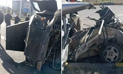 Kars'ta zırhlı polis aracı ile otomobil çarpıştı: 1 ölü, 5 yaralı