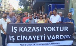 Diyarbakır'da yaşamını yitiren işçiler için eylem