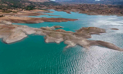 Dicle Baraj Gölü’ndeki adacıklar havadan görüntülendi