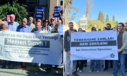 Ege Üniversitesi’ndeki yemekhane zammı protesto edildi