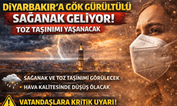 Diyarbakır’a gök gürültülü sağanak geliyor! Toz taşınımı uyarısı