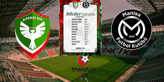 Amedspor – Manisa FK Maçı öncesi biletler satışta: Tribünler dolacak!