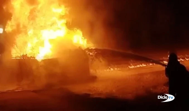 Diyarbakır’da petrol arama sahasında yangın