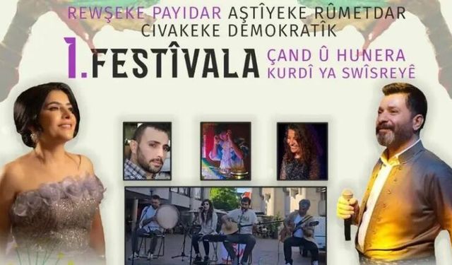 Zürih’te 1. Kürt Kültür Festivali : Rojda ve Lawje sahnede