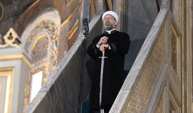 Ali Erbaş son gününde törene gitmedi, yardımcısını gönderdi