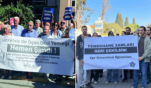 Ege Üniversitesi’ndeki yemekhane zammı protesto edildi