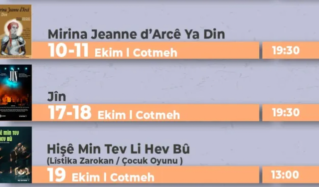 Amed Şehir Tiyatrosu’ndan Ekimde 3 oyun sahnede