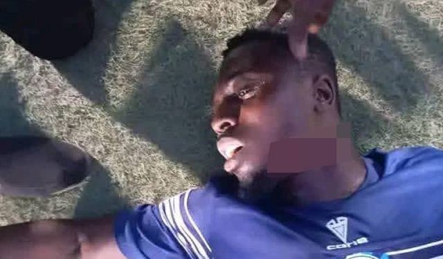 Beraberlik golünü atan oyuncunun boğazını kestiler