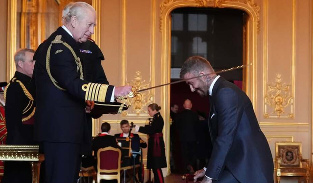 David Beckham’a Kral Charles’tan şövalyelik onuru