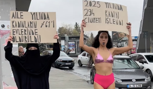 Melisa Aydınalp’ten erkek şiddetine karşı eylem