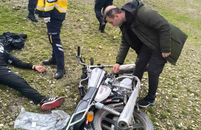 Batman’da devrilen motosikletin sürücüsü yaralandı