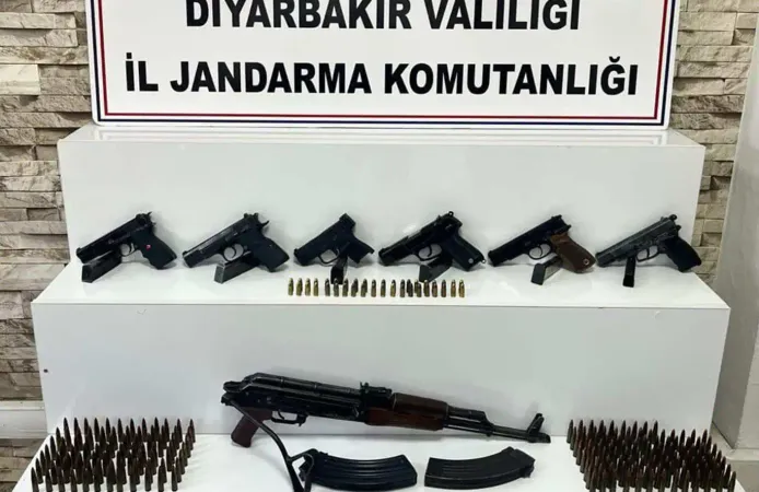Diyarbakır’da silah operasyonu: Tabanca ve mühimmat yakalandı