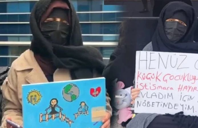 Kızını istismar etti serbest kaldı: Anne adalet nöbetine çıktı