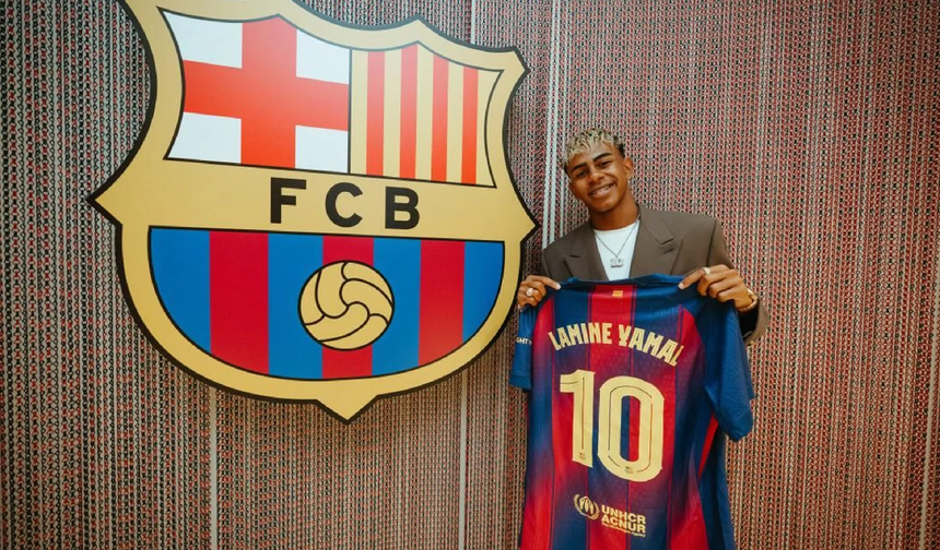 Barcelona'nın yeni 10'u Lamine Yamal: Maaşı 10 kat artırıldı