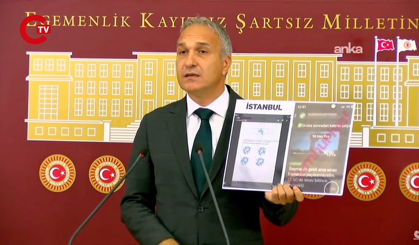 CHP'li Özçağdaş: "Bursa'da sınav soruları Whatsapp grubunda paylaşıldı."