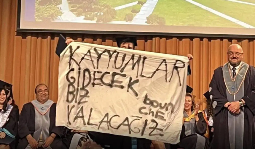 Boğaziçili Kaşkaloğlu’na pankart cezası: Yüksek lisans kabulü iptal edildi