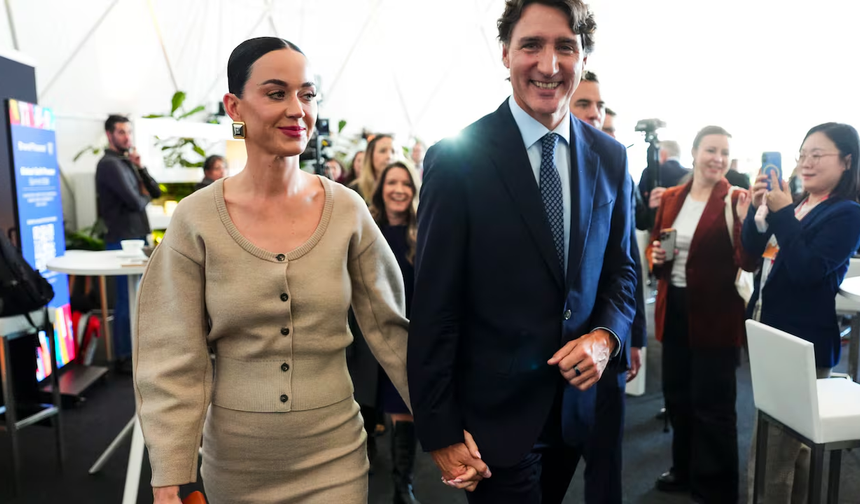 Katy Perry ve Justin Trudeau Davos’ta el ele