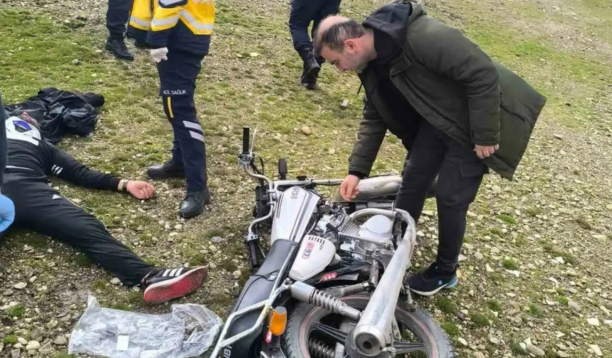 Batman’da devrilen motosikletin sürücüsü yaralandı