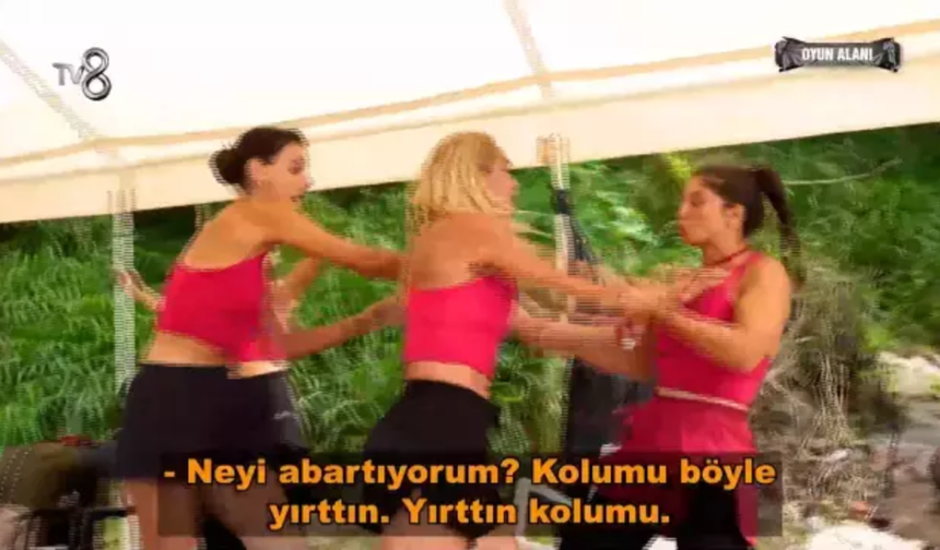 Survivor'da Nagihan, kadın yarışmacıyı hastanelik etti