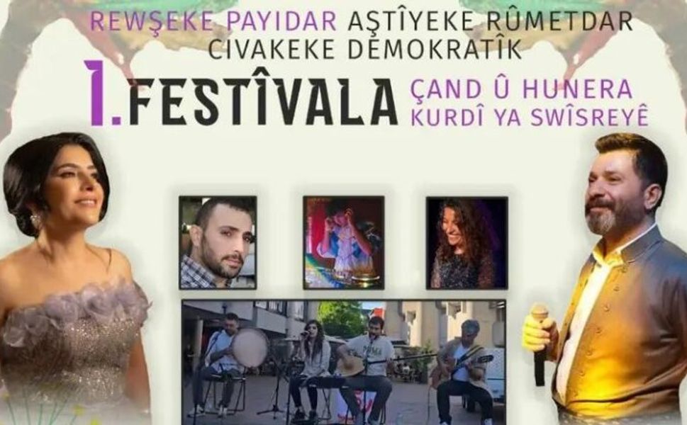 Zürih’te 1. Kürt Kültür Festivali : Rojda ve Lawje sahnede