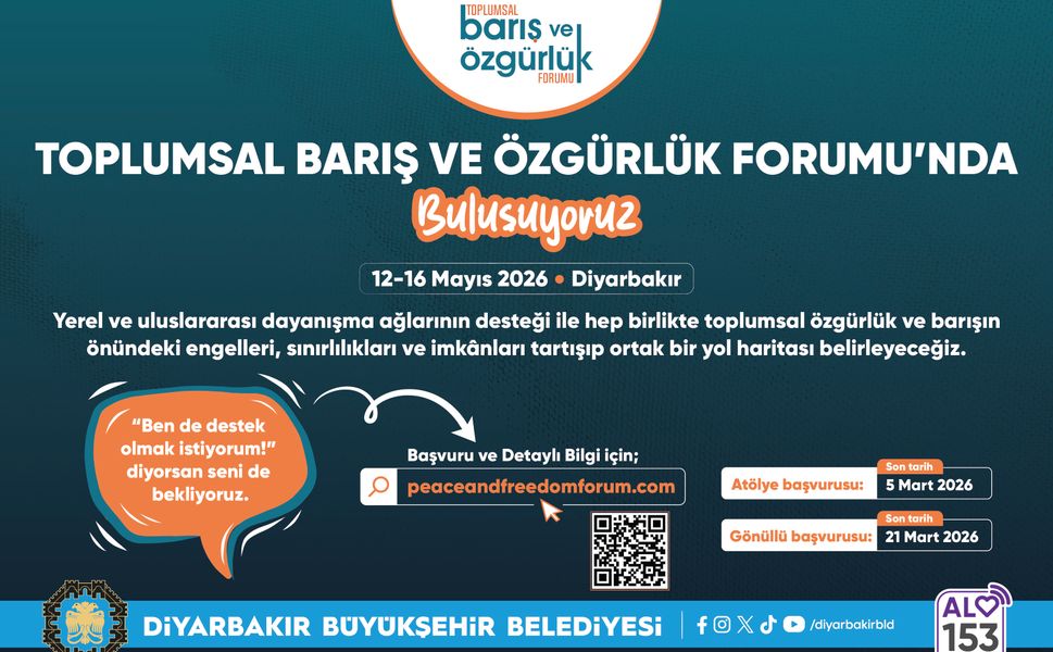 Diyarbakır’da “Toplumsal Barış Forumu” yapılacak